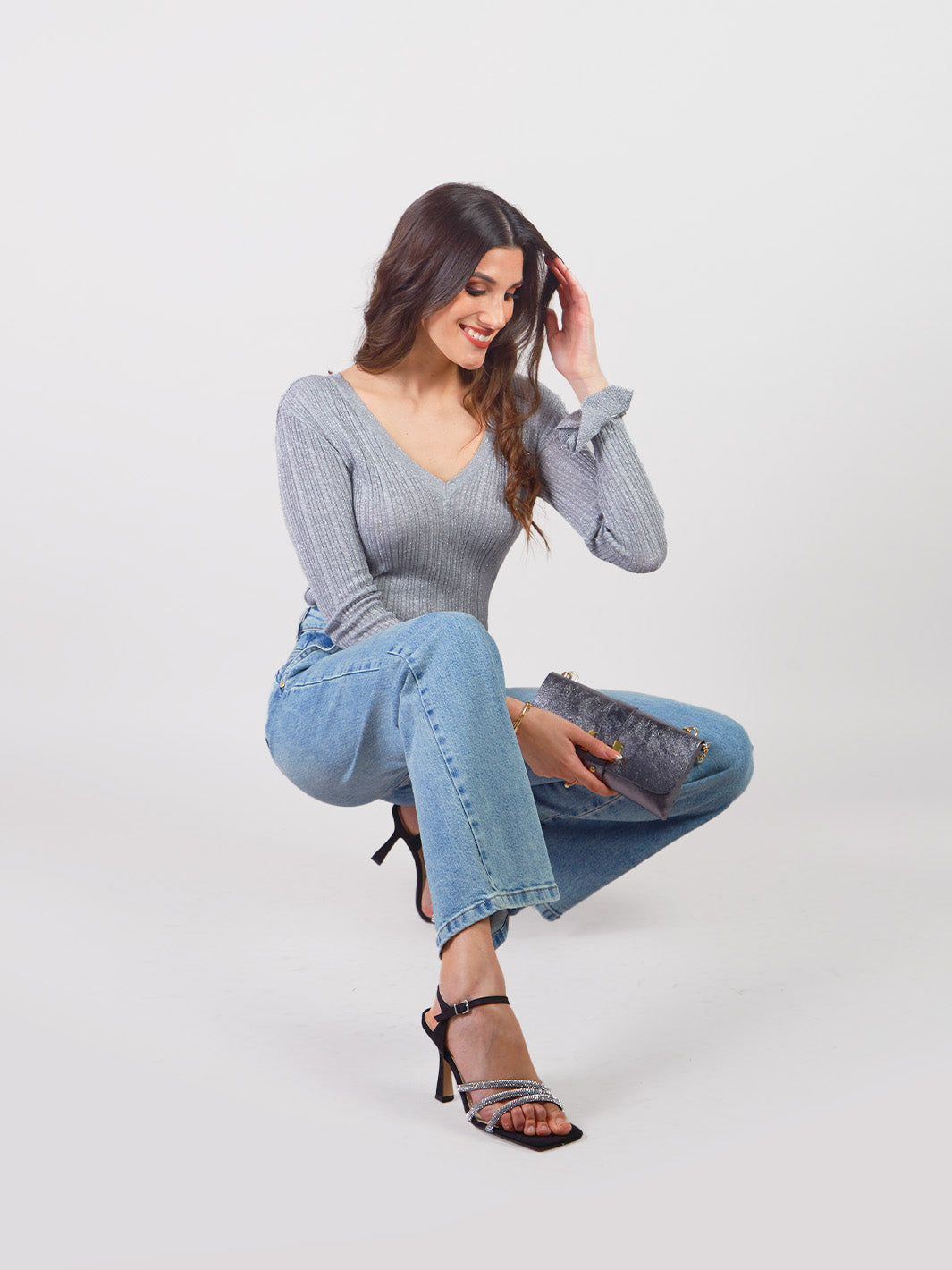 ISOLINA - STRAIGHT FIT DENIM PANTS