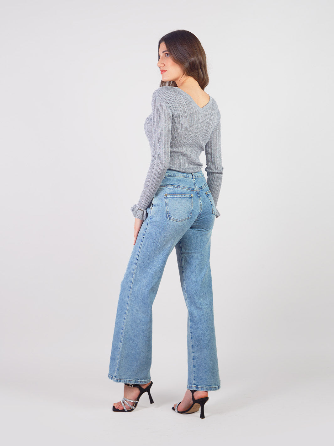 ISOLINA - STRAIGHT FIT DENIM PANTS