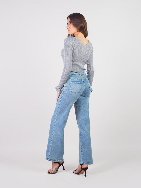 ISOLINA - PANTALÓN DENIM RECTO