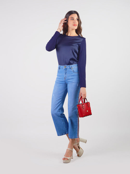 ANNETTA - PANTALÓN DENIM CORTE RECTO