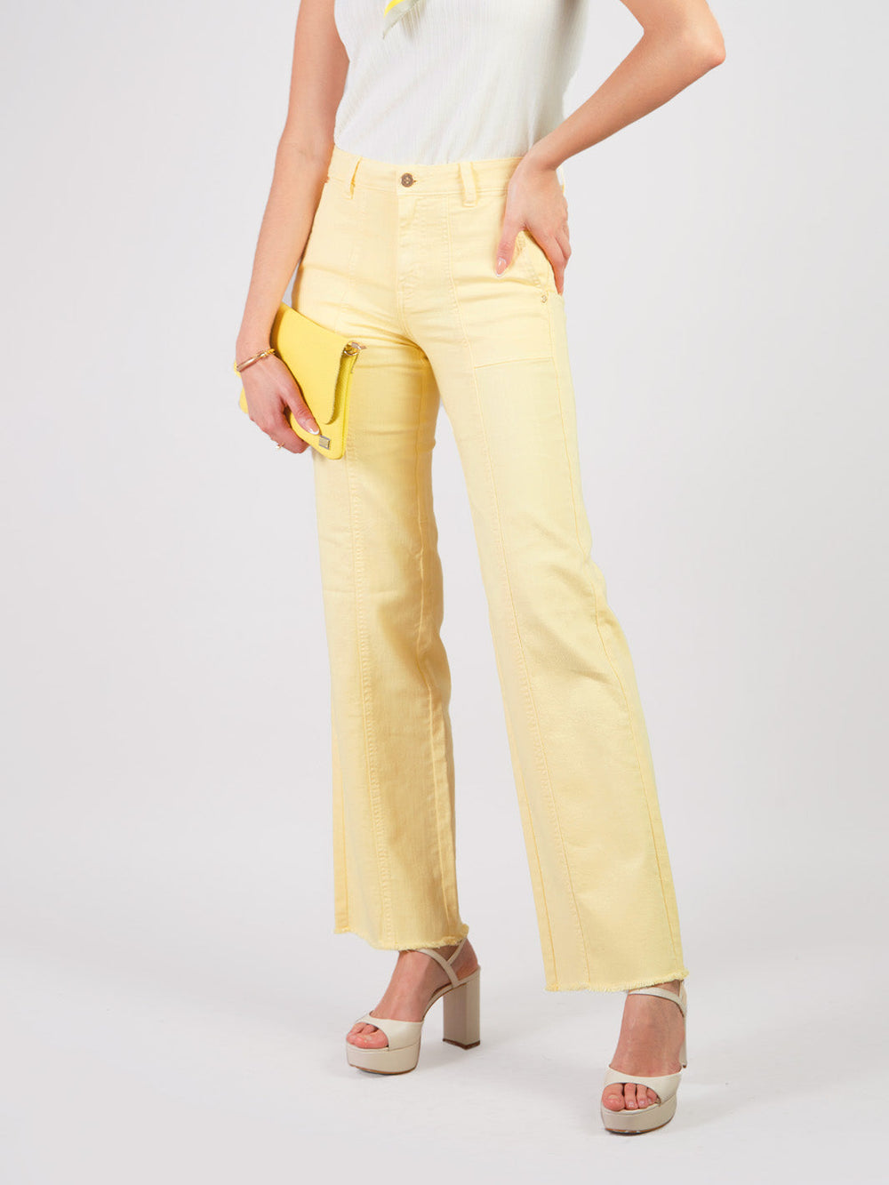 ESTELLA - PANTALÓN DENIM CORTE RECTO