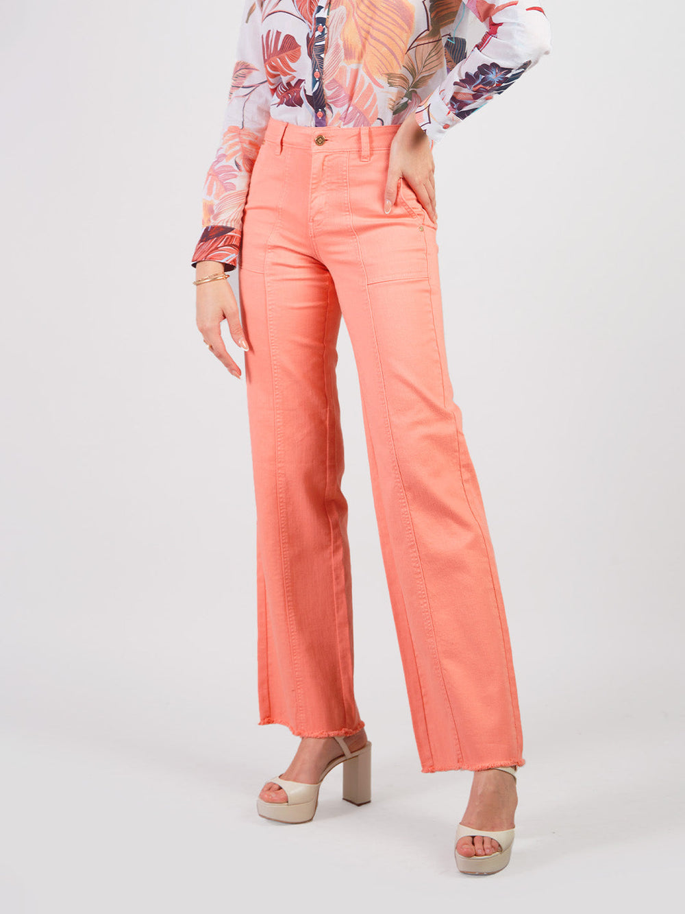 ESTELLA - PANTALÓN DENIM CORTE RECTO