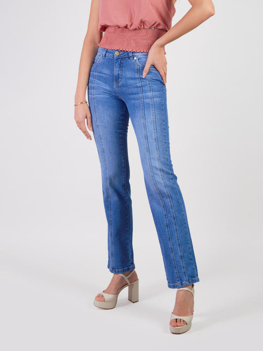 ELVANNA - STRAIGHT CUT DENIM PANTS