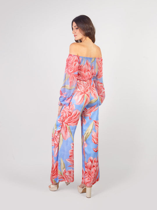 ANGÉLICA - PANTALÓN PALAZZO CON ESTAMPADO FLORAL