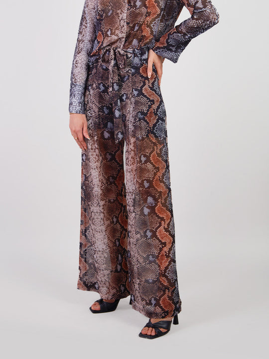 ROSINA - SNAKE PRINT PALAZZO PANTS