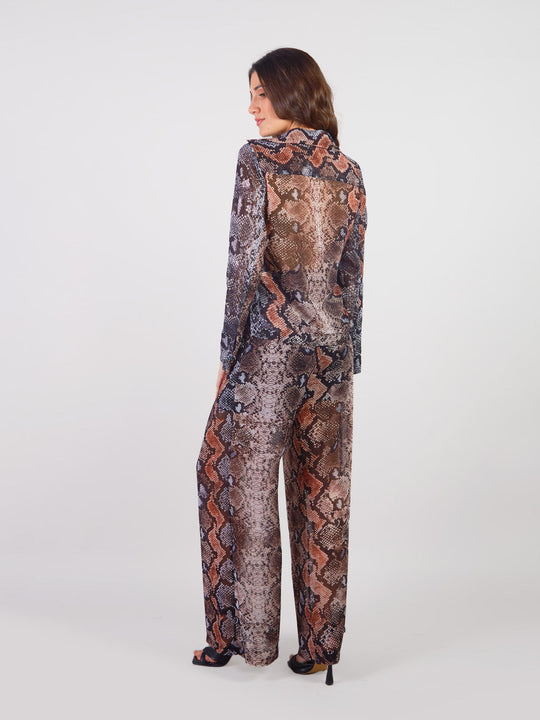 ROSINA - SNAKE PRINT PALAZZO PANTS