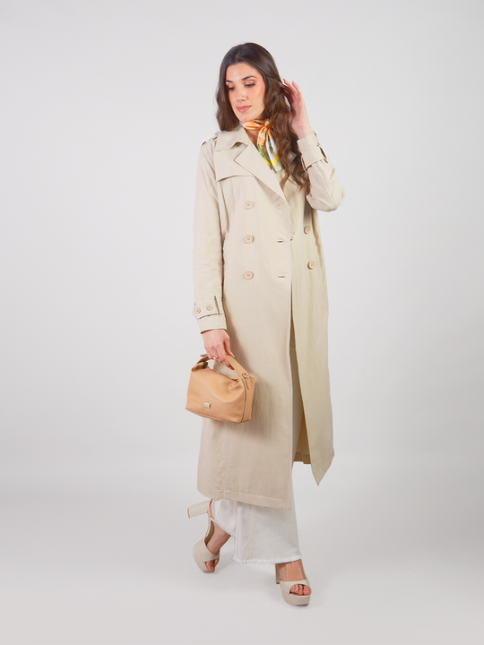 Trench Coat Clásico Largo Yareli