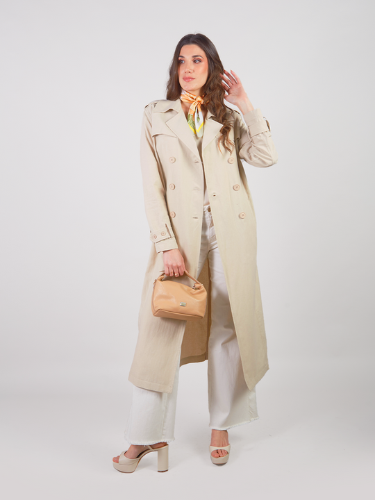 Trench Coat Clásico Largo Yareli