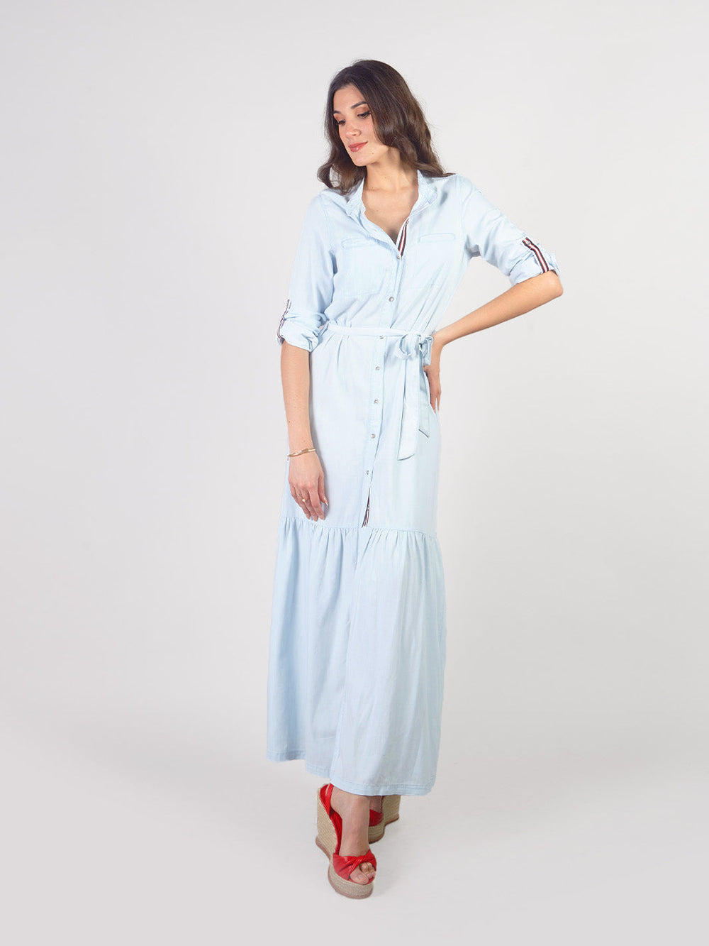 CASSIA - LONG DEMIN SHIRT DRESS