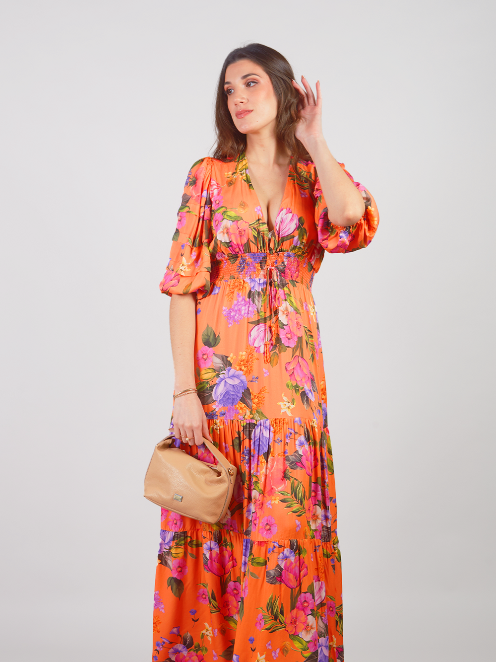 Samara Floral Print Long Dress