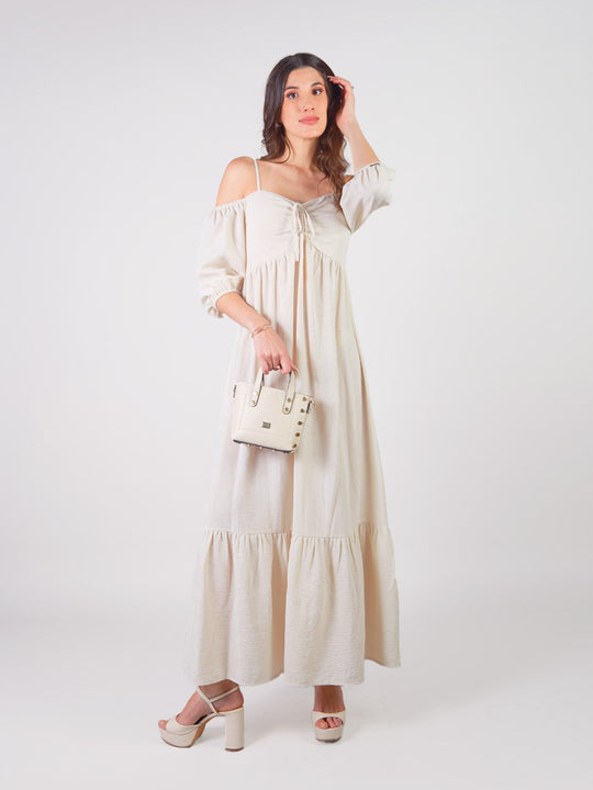 LILIOSA - VESTIDO LARGO OFF SHOULDER