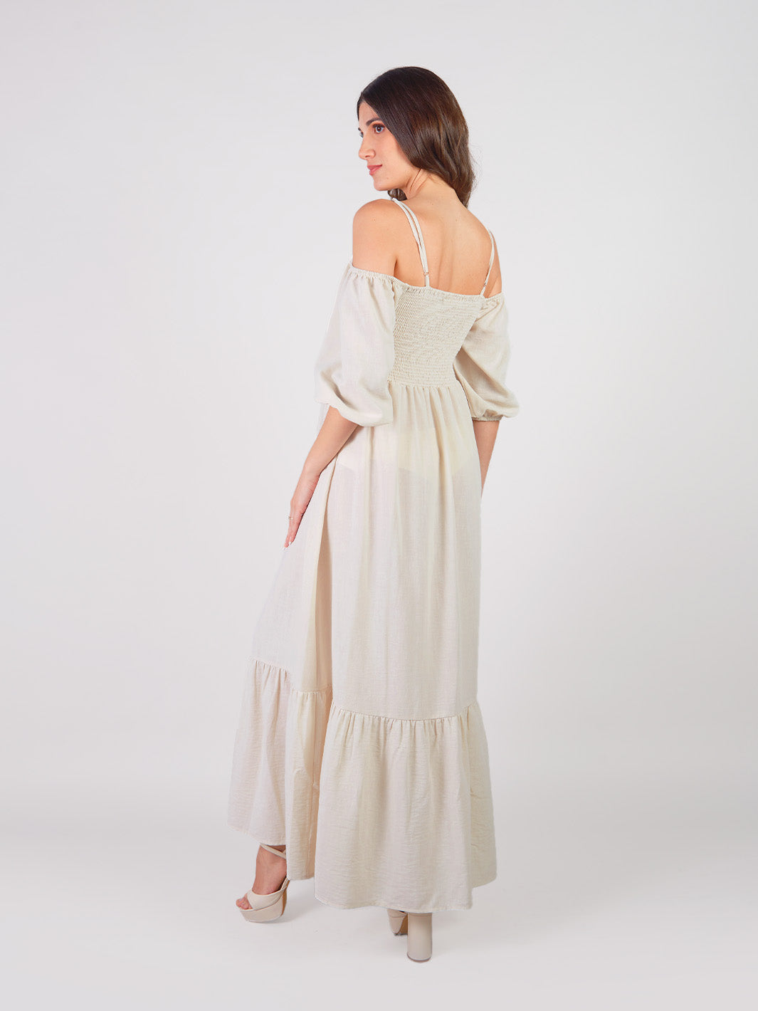 LILIOSA - VESTIDO LARGO OFF SHOULDER