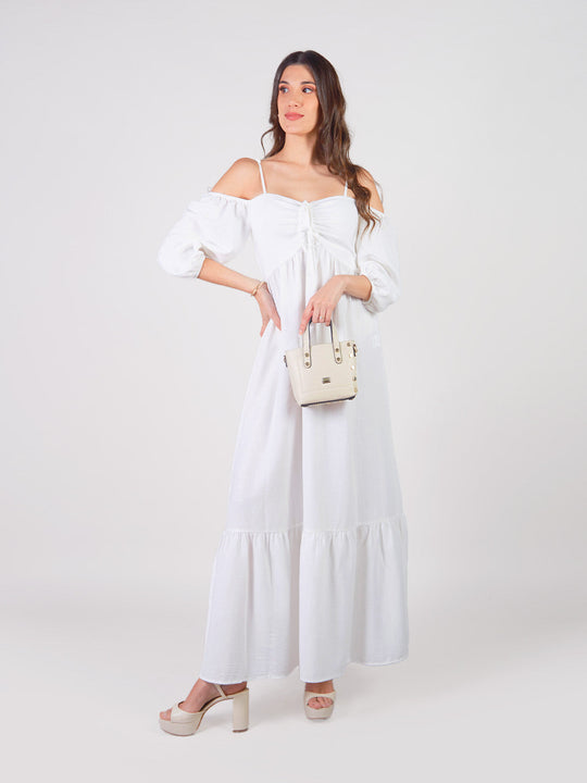 LILIOSA - VESTIDO LARGO OFF SHOULDER