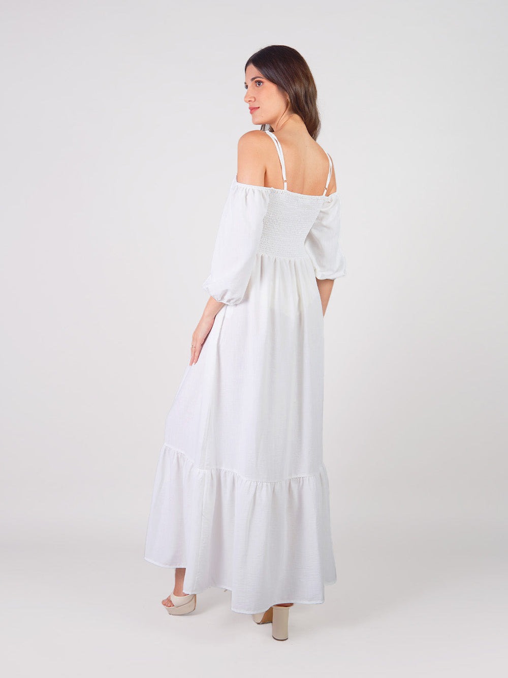 LILIOSA - VESTIDO LARGO OFF SHOULDER