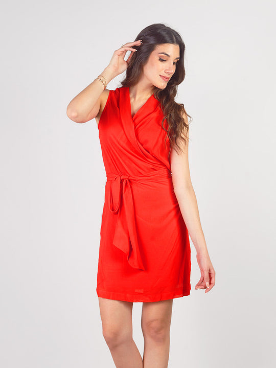 ORLENA - SHORT DRESS WITH ADJUSTABLE BELT