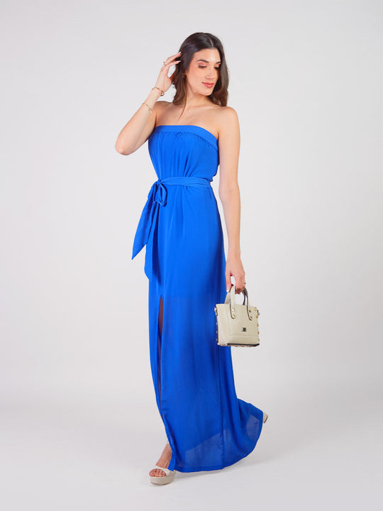 MARINELLA - VESTIDO MAXI STRAPLESS