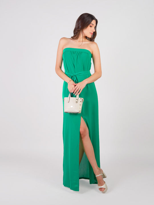 MARINELLA - VESTIDO MAXI STRAPLESS