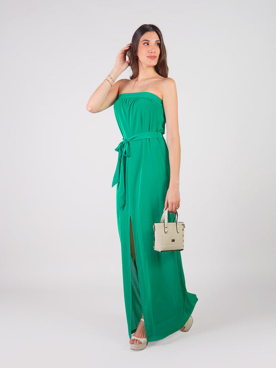 MARINELLA - VESTIDO MAXI STRAPLESS