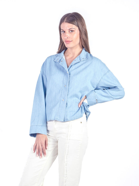 LOLA - BLUSA DENIM MANGA LARGA