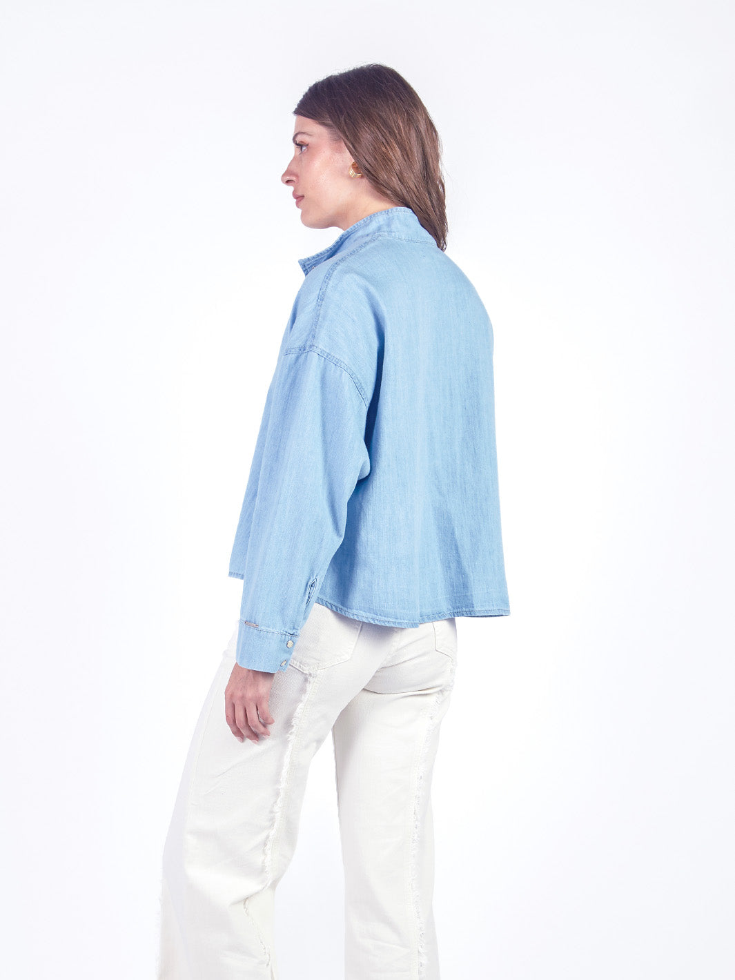 LOLA - BLUSA DENIM MANGA LARGA