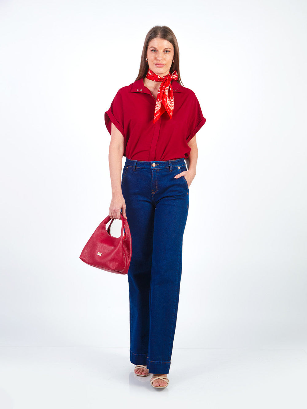 LEAH - BLUSA MANGA CORTA ESTILO KIMONO