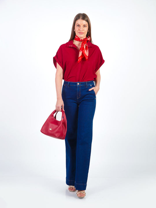 LEAH - BLUSA MANGA CORTA ESTILO KIMONO