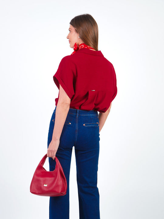 LEAH - BLUSA MANGA CORTA ESTILO KIMONO