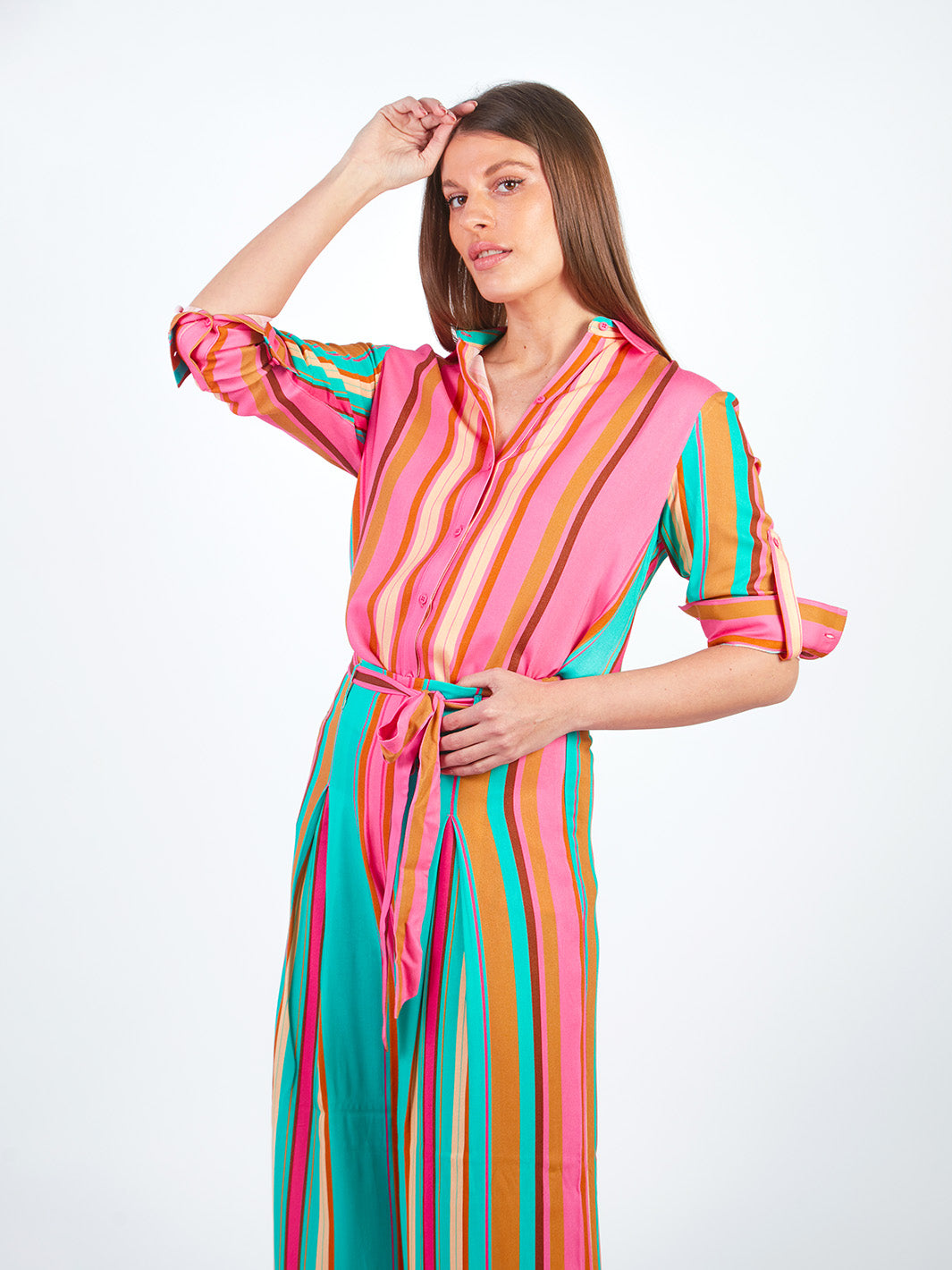 ABRIL - BLUSA MANGA LARGA CON ESTAMPADO A RAYAS