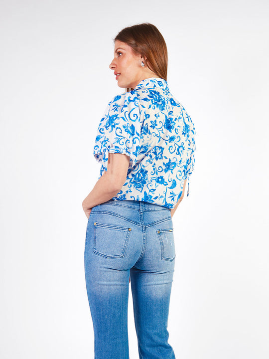 HOLLY - BLUSA MANGA CORTA CON ESTAMPADO FLORAL
