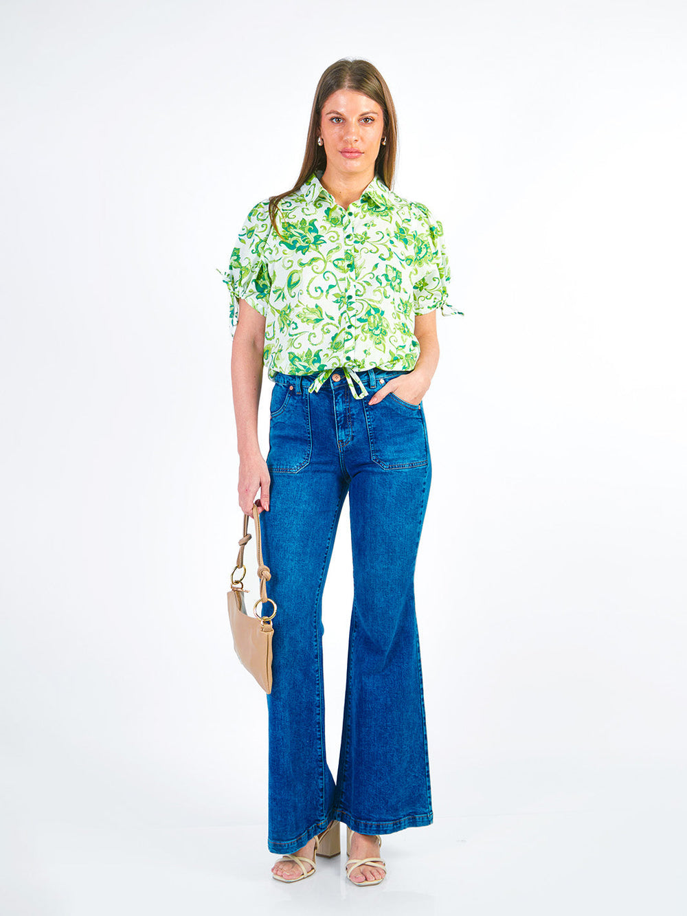 HOLLY - BLUSA MANGA CORTA CON ESTAMPADO FLORAL