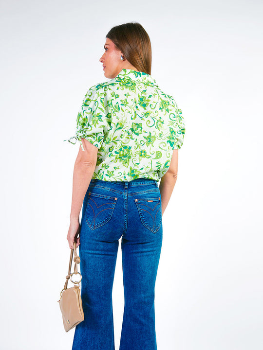 HOLLY - BLUSA MANGA CORTA CON ESTAMPADO FLORAL