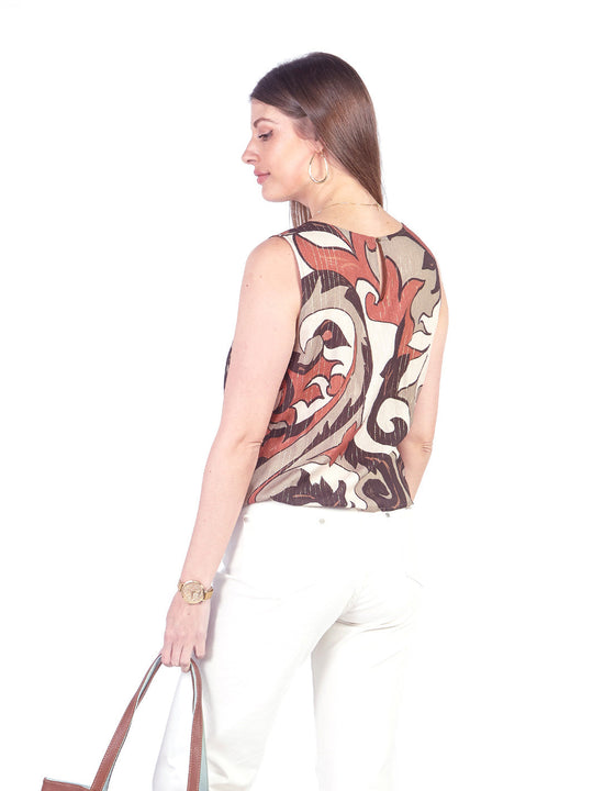 EVIE - BLUSA SIN MANGAS ESCOTE REDONDO