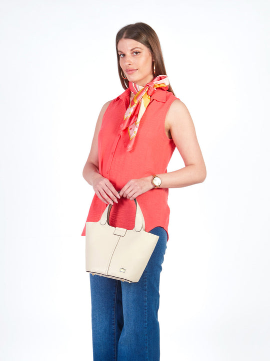 SHANNON - BLUSA SIN MANGAS CUELLO CAMISERO