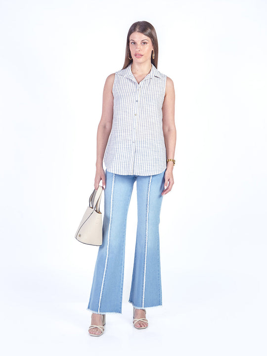 VILMA - BLUSA CAMISERA SIN MANGAS