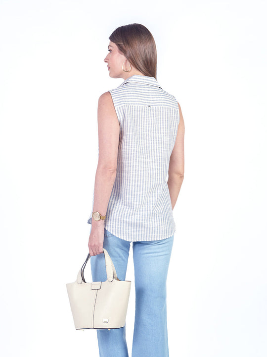 VILMA - BLUSA CAMISERA SIN MANGAS