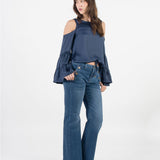 NADIA - BLUSA OFF SHOULDER AZUL