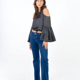 NADIA - BLUSA OFF SHOULDER NEGRO