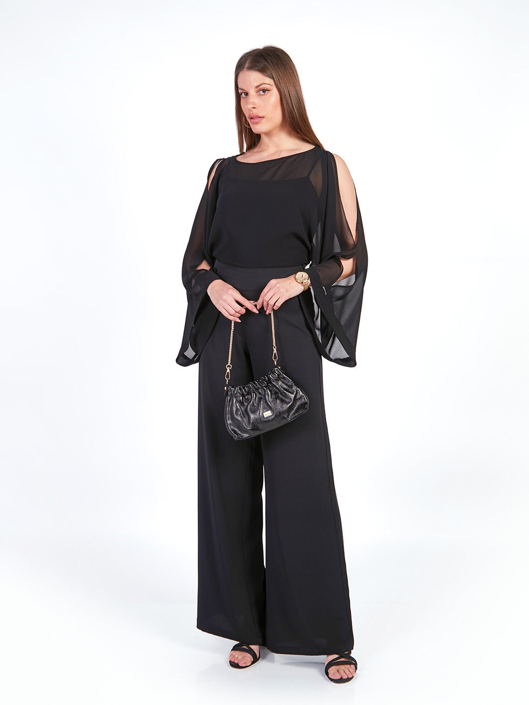 GRACE - BLUSA MANGA LARGA CON ESCOTE OJAL