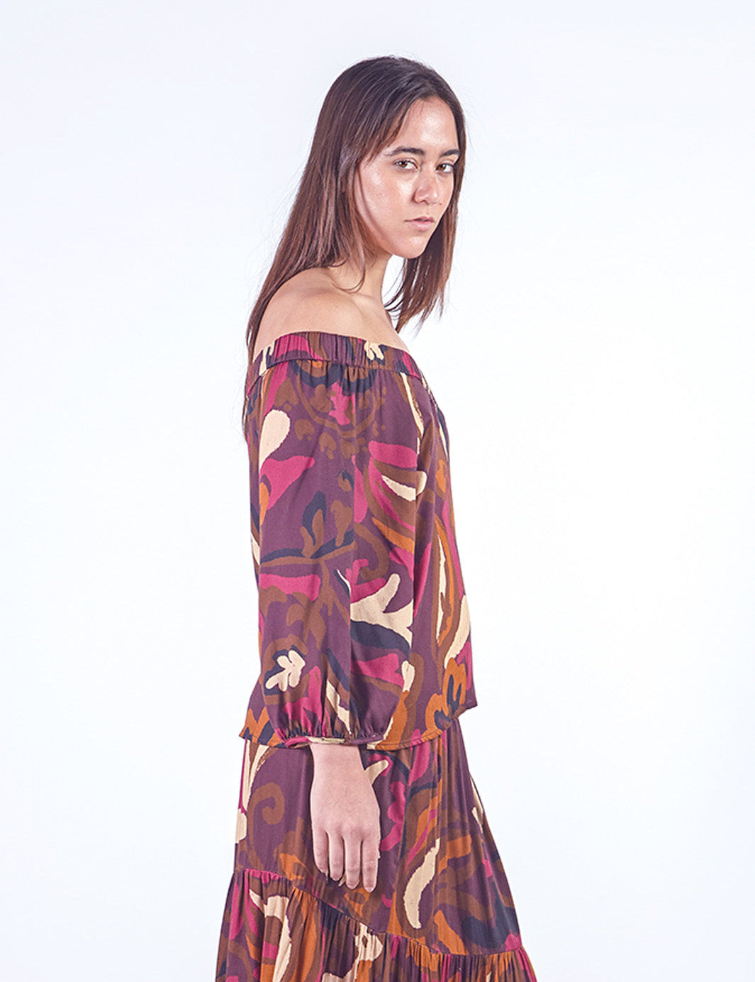 WANDA - BLUSA MANGA ASIMÉTRICA