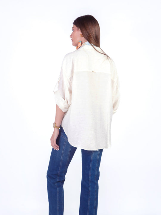 CHRISSY - BLUSA CAMISERA MANGA LARGA