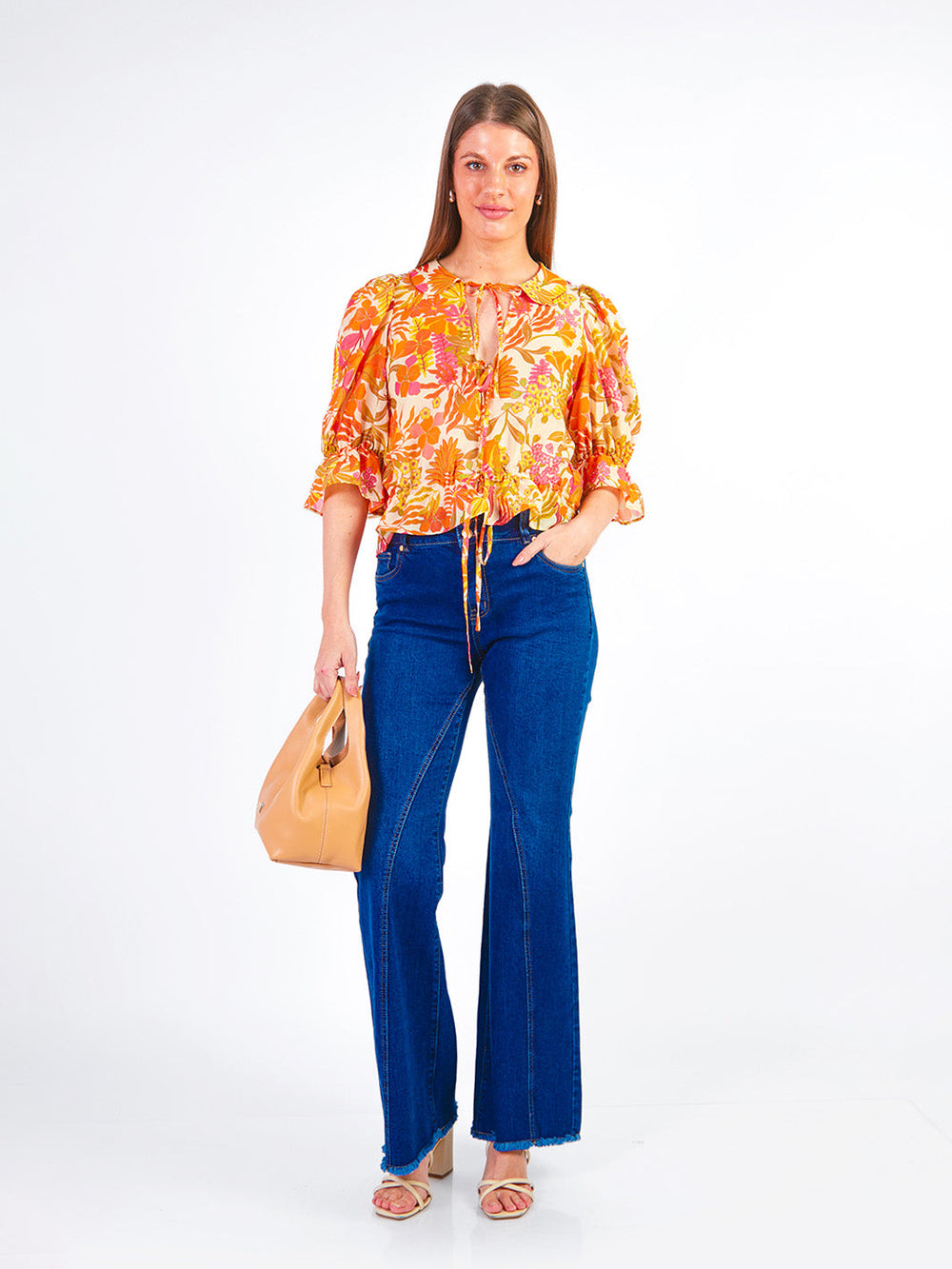 CASSANDRA - BLUSA MANGA AL CODO CUELLO NERÚ
