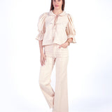 EVA - BLUSA MANGA 3/4 BEIGE