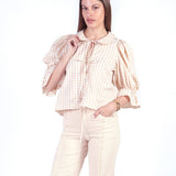 EVA - BLUSA MANGA 3/4 BEIGE
