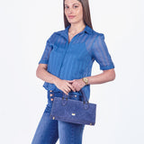 BELLA - BLUSA MANGA CORTA ACERO