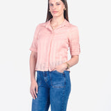 BELLA - BLUSA MANGA CORTA MELON