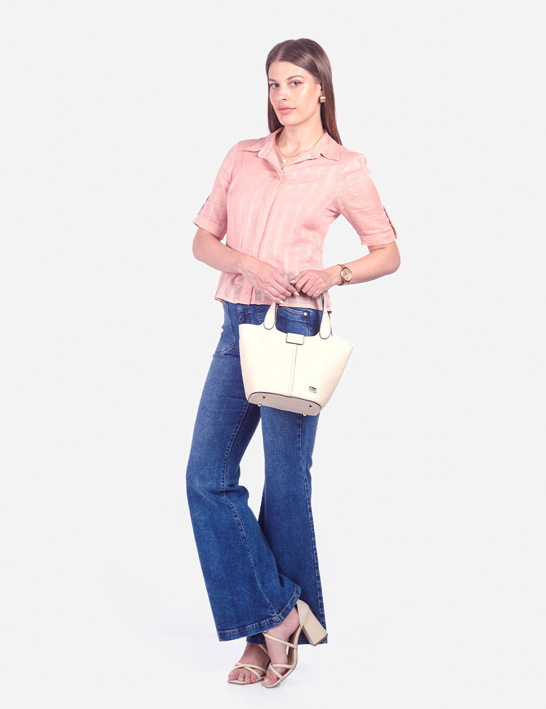 BELLA - BLUSA MANGA CORTA MELON