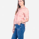 BELLA - BLUSA MANGA CORTA MELON