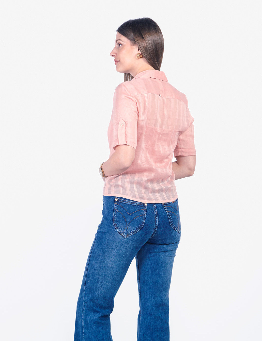 BELLA - BLUSA MANGA CORTA MELON