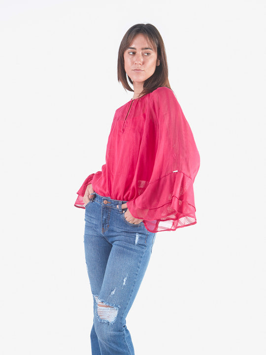 EMILIA - BLUSA SEMITRANSPARENTE