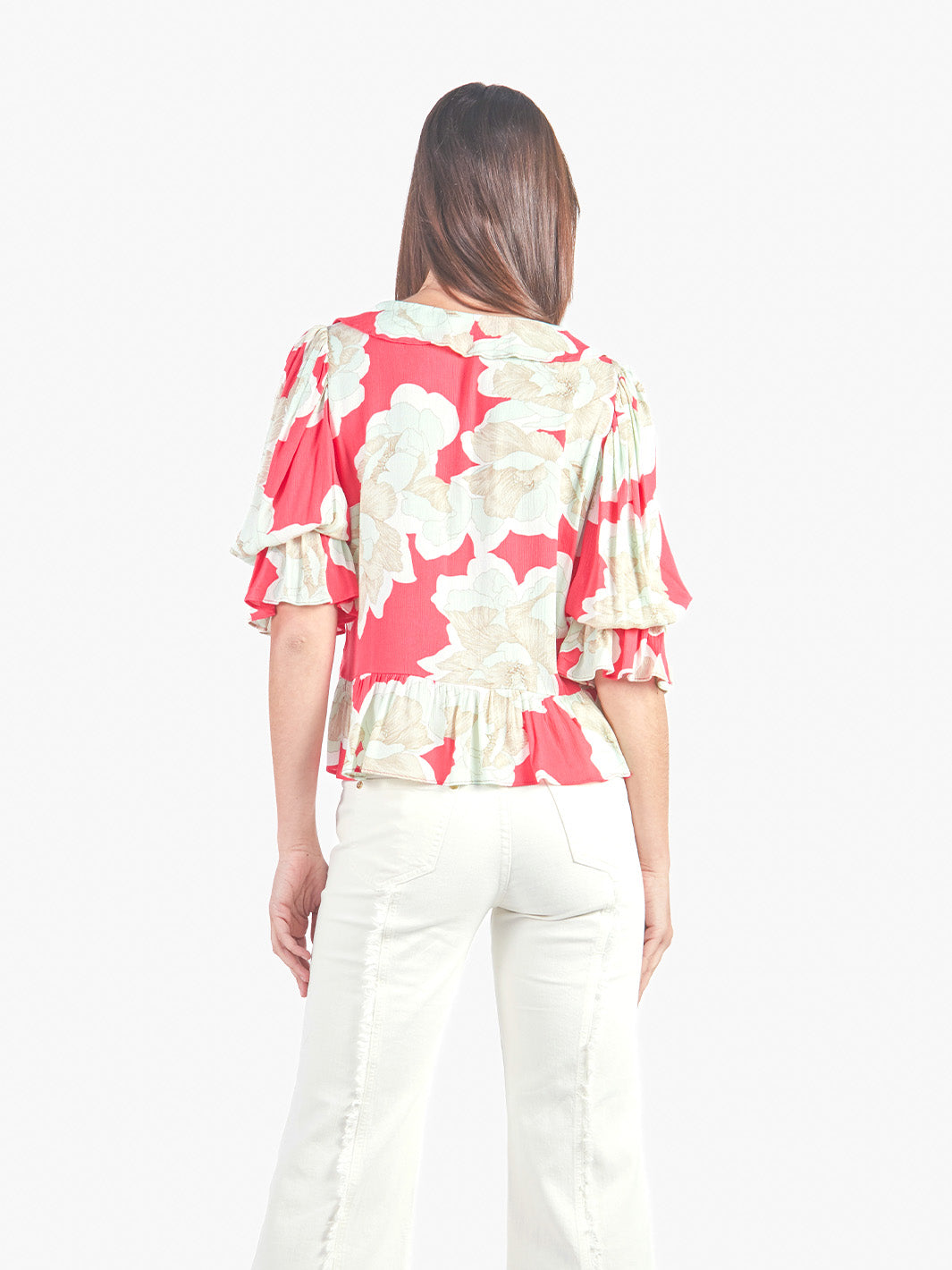 JULIA - BLUSA MANGA 3/4 CON ESCOTE EN V